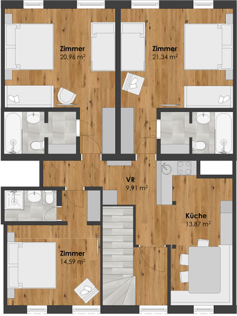 Grundriss Ferienwohnung 1